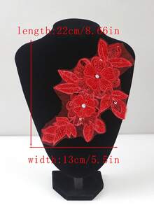 1件/包，14种颜色可选，新款串珠刺绣多色管珠、水晶亮片、水钻刺绣贴花，适用于DIY服装、婚纱配饰，长度：22厘米/8.66英寸，宽度：13厘米/5.5英寸 - 彩色 - 查看 18