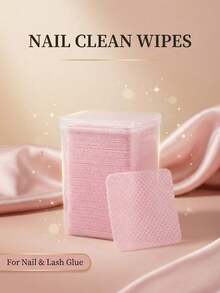 200/400/800/1200pcs Lint-Free Nail Wipes Gel Cleansing Tissues Aluminum-Free Nail Polish Remover Pads For NailArt Beauty Cleaning Care Tool - Pink - View 5