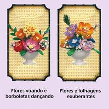 Christmas Gift Set: Super Cute Preserved Flowers, Mini Building Blocks, Unique Decoration, Creative Gift - Multicolor 1 - View 2