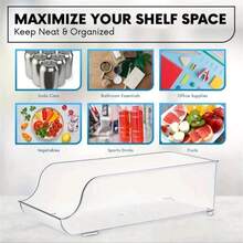 1pc/ Fridge Beverage Storage Box Drawer Type Organizer Rack, Multifunctional - Multicolor - View 6