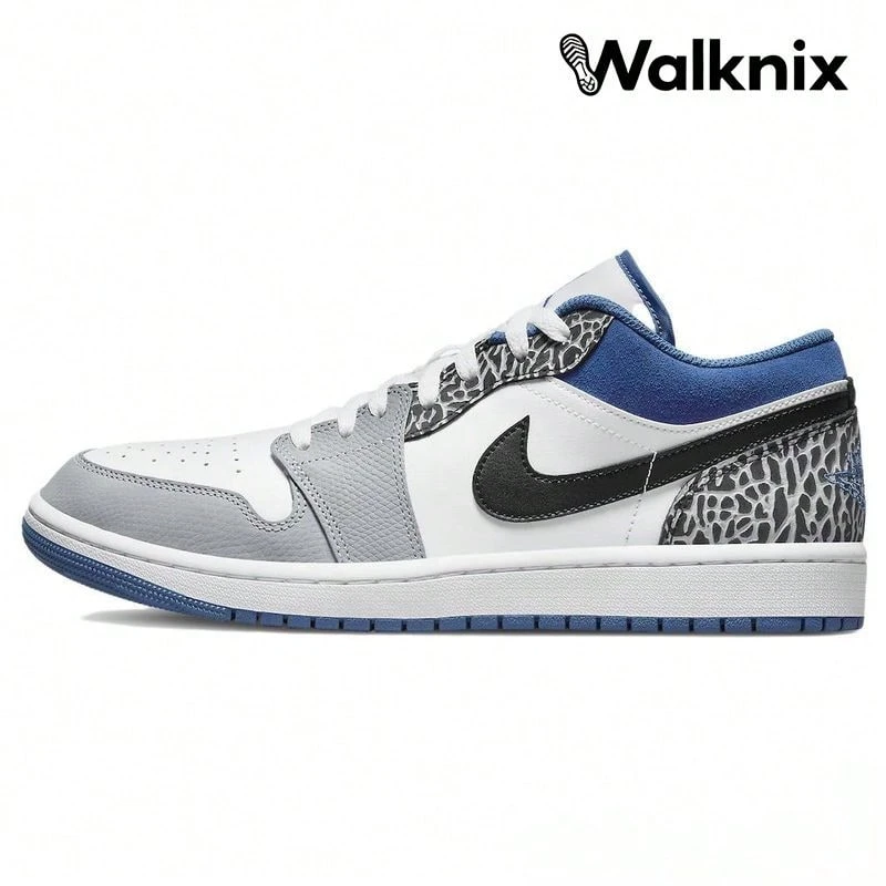 Air Jordan 1 Low SE 'True Blue' White Black Cement-Grey Dark-Marina-Blue Sneakers Men DM1199-140 - Nhiều màu - Xem 1