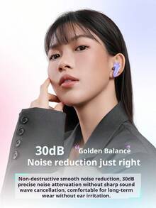 HP NR10 New Bluetooth 6.0 Headphones: Active Noise Cancellation, Long Battery Life, Low Latency, Smart Touch Controls, Wireless In-Ear Gaming Headphones - Milk Tea Color - View 9