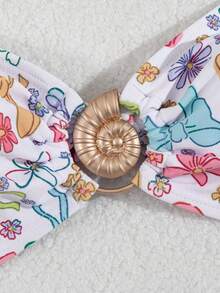 wohenmeili Bộ bikini quây in nơ dành cho nữ, thích hợp cho kỳ nghỉ biển. - Nền trắng - Xem 8
