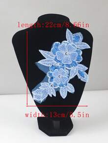 1件/包，14种颜色可选，新款串珠刺绣多色管珠、水晶亮片、水钻刺绣贴花，适用于DIY服装、婚纱配饰，长度：22厘米/8.66英寸，宽度：13厘米/5.5英寸 - 彩色 - 查看 24