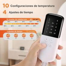 ¡RecomendadoCompresa Caliente Electrica, Calentamiento Rápida Heating Pad, Con Cinturón y Bolsillo Ajustables para Alivio de Dolores de Espalda, Hombros y Cuello, Manta Termica con 10 Ajustes de Temperatura y 4 Ajustes de Temporizador¡Top de Temporada - 1 - Ver 5