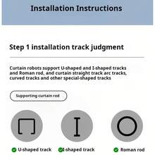 ستارة كهربائية ذكية للمنزل، ستارة ذكية بريموت كنترول، رفيق الستارة الذكية، بدون أسلاك، بدون حفر، سهلة التركيب، ستارة بريموت كنترول أوتوماتيكية - أبيض - مشاهدة 8