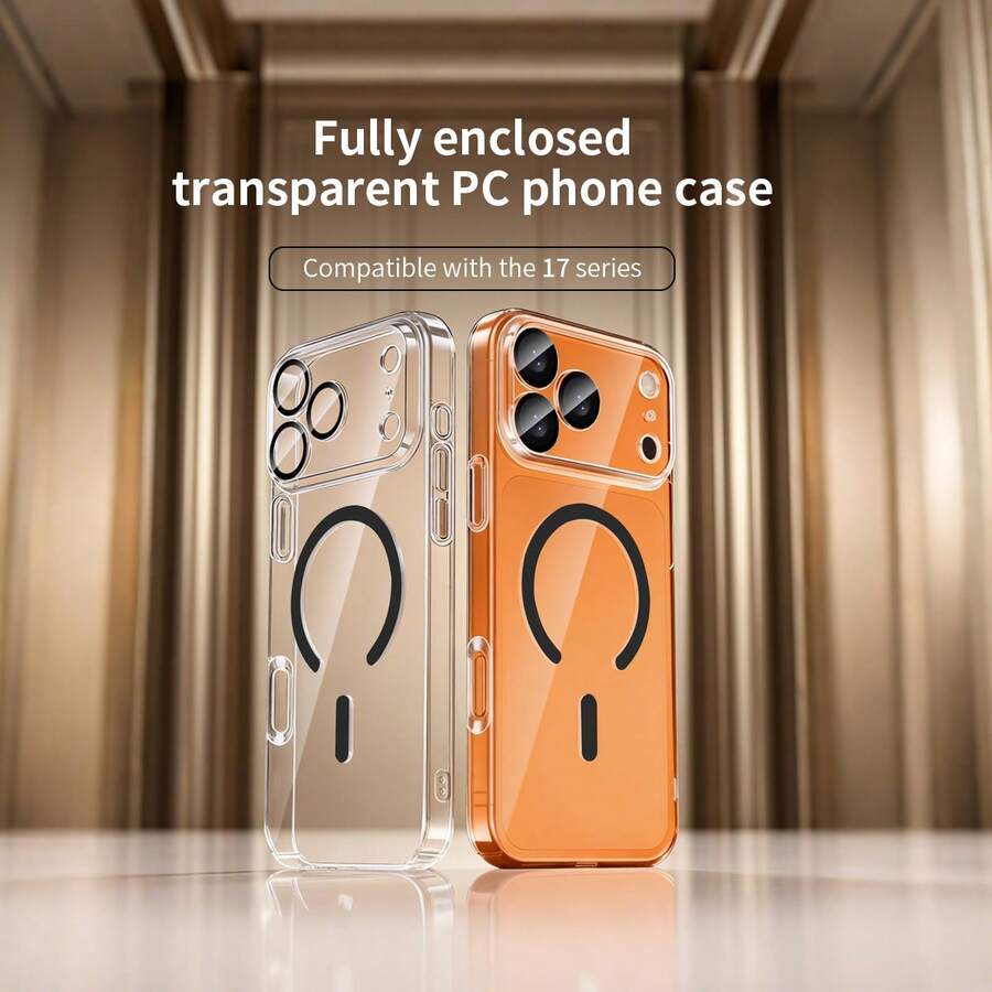 Koolife 1pc Magnetic Phone Case Compatible With Apple 17ProMax With Magnetic Charging, Full Coverage Anti-Drop, Transparent Ultra-Thin With Lens Film For Iphone18pro/18pro Max/17ProMax/Apple 17/Apple 17Pro/Apple 17Air