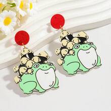 1对时尚可爱亚克力老虎/火烈鸟/鱼/燕子动物卡通耳环，适合女性日常佩戴（手工制作，款式略有不同） - 動物耳環 - 查看 25