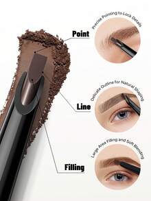 Pudaier Ultra-Fine Eyebrow Pencil - Waterproof, Sweat-Resistant, Non-Clumping, Smooth Application, Built-In Eyebrow Brush, Creates Natural And Refined Eyebrow Shape. - #01 - View 4