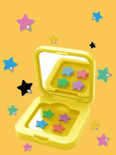 60 Pieces Per Box Of Mengxingxing Patches - Water-Based Gel Mask Stickers, Alcohol-Free, Scent-Free, Gentle On The Skin, Suitable For Party Decoration, Facial Patches, With Makeup Mirrors, Christmas Gifts