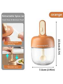 1/3件套玻璃调味罐调料罐香料罐套装，厨房香料收纳整理器 - 彩色 - 查看 8