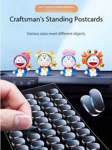 160pcs Strong Seamless Transparent Plastic Bubble Nano Double-Sided Adhesive Feet, Seamless Transparent Doll Adhesive Matt Storage Box Display Cabinet Does Not Pour Glue, Double-Sided Adhesive, Car Hand-Held Model Fixed Special Glue. - Multicolor - View 6