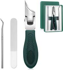 Cortaúñas Biselado con Forma de Pico de Águila, Cortaúñas Inclinado con Abertura de Mordaza Ancha y Antisalpicaduras para Personas Mayores - 1 - Ver 9