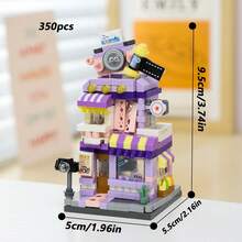 迷你城市街景积木套装，包含花店、文具店、小吃店、礼品店、商场，适合建筑爱好者，趣味十足的小规模搭建挑战，DIY创意家居装饰，房间装饰玩具，DIY益智玩具，成人积木套装礼物，适合节日、生日、圣诞节、情人节、复活节、母亲节、父亲节等场合的礼物。 - 城市街景迷你積木 - 查看 21