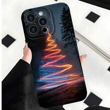 2026 nueva funda de teléfono esmerilada, diseño de rastro de luz de bosque y cielo nocturno para  17 14 Pro Max  17 13 Pro  17 12  17 11  Galaxy S23 S22 S21 S20 funda de protección para teléfono, funda de pareja, regalo para novio o novia, regalo de vacaciones - Azul Klein - Ver 4