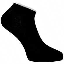 10 piezas Tin para Mujer Sin Felpa Color Negro Filo Blanco, Talla 23 - 25, C9867 - inicial - Ver 2
