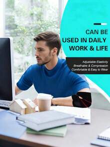 1 Pc-Adjustable Compression Elbow Brace, Two-Way Cross Fixed Elbow Support, Sports Arm Brace For Tennis, Golf, Badminton, Weightlifting, Daily Fitness, Basketball - Black - View 7