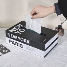 1 pieza Caja rectangular para pañuelos, con tapa abatible - Decoración funcional, gran espacio, tapa de caja de pañuelos moderna y elegante - Caja rectangular para pañuelos, caja de almacenamiento, adecuada para almacenamiento en escritorio de sala de estar, escritorio, sala de estar, dormitorio, baño público y múltiples lugares - Negro - Ver 12