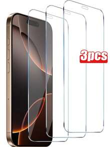 3 bucăți de folie de protecție din sticlă securizată compatibilă cu 16 Pro Max/17 Pro Max/17/17 Pro/17 Air/15/14/13/12/11, compatibilă cu husele de telefon, duritate 9H, transmitanță a luminii de înaltă definiție 99,99%, rezistentă la zgârieturi, ultra-durabilă și fără bule. Elemente esențiale de protecție a ecranului, aplicabile pentru uz zilnic, birou, acasă, protecție zilnică pentru birou, acasă, protecție ecran telefon, accesorii telefon, impermeabilă, rezistentă la șocuri, anti-cădere, rezistentă la zgârieturi. - clar - Vizualizare 13
