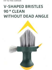 1pc Crevice Cleaning Brush, 4-In-1 FloorCleaning Brush, Multi-Functional Handheld,4 In 1 Grout Cleaning Brush With Scrape, V ShapeGrout Cleaner Brush  Cleaning Brush, No Dead Spot Brush, Ldeal HomeAccessories, Suitable For Cleaning Windows,Crevices, Stoves, Doors, Laundry Tables,Kitchen Accessories,Cleaning Supplies,Cleaning Supplies,House Essentials,Bathroom - Multicolor - View 7