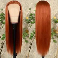13x4 Free Part Mint Green Long Straight Lace Front Wigs Glueless Long Silky Straight Wigs Pre Plucked HD Lace 180% Density Light Green Wig Soft Free Part Wear And Go Lace Front Wigs For Fashion Women Party & Daily Wear 26 Inch - 橘色 - 查看 7