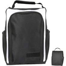 Travel Shoe - Zippered Shoes Storage Bag, Multi - Purpose Shoe Organizer With Handle, Side Accessory Pockets Easy Transport Travel Indoor Outdoor Backyard Driving Range Course - inicial - Ver 2