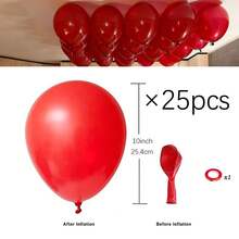 Red Valentine's Day Bow Balloon Set. Includes Extra Large Red Bow Foil Balloon, Red & Black Ombre Petal Balloons, Suitable For Valentine's Day, Birthday Decor, Engagement Party, Bridal Shower, Party Decoration, Home Decor, Anniversary. - Multicolor - View 14