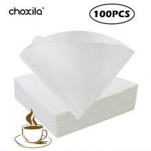 choxila 40pcs/100pcs V01 Filter Kopi, Kertas Filter Kopi Berbentuk V, Kertas Filter Alami Tanpa Pemutih, Filter Kopi dan Teh Sekali Pakai untuk Mesin Kopi Pour Over dan Drip - Kertas Saring - View 3