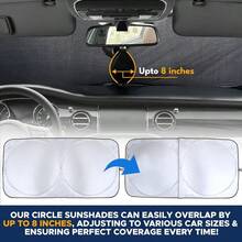 Windshield Sunshade | Improved, Innovative Technology For Maximum Light Transmission (2025) | Foldable Sunshade Keeps Your Vehicle Cool | Essential Car Accessory | Small (150 X 74 Cm) - 銀色 - 查看 7