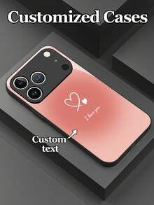 1pc Customizable Phone Case With Minimalist Handdrawn Heart Design, Made Of Tempered Glass, Compatible With IPhone 17 ProMax/17 Air/15/16 Pro/14 Plus/13 Pro/12 Pro Max/11/Xs Max/8/7/6 Plus, S24 Ultra/S25 Ultra, Compatible With Redmi NOTE 13/14, Compatible With Redmi K40, 11. Romantic And Meaningful Style, Ideal For Users Seeking Unique Expression.,International Version, Not The Domestic Version - Black - View 5