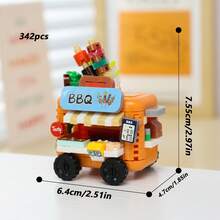 迷你城市街景积木套装，包含花店、文具店、小吃店、礼品店、商场，适合建筑爱好者，趣味十足的小规模搭建挑战，DIY创意家居装饰，房间装饰玩具，DIY益智玩具，成人积木套装礼物，适合节日、生日、圣诞节、情人节、复活节、母亲节、父亲节等场合的礼物。 - 城市街景迷你積木 - 查看 18