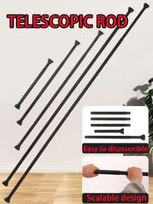 Förlängbar gardinstång i rostfritt stål, duschdraperistäng, gardinstång, upphängningsstång för garderob, förlängbar stång, torkstång för tvätt, upphängningsstång, konsol, förvaringsstång för köksredskap, gardinstång, justerbar längd, duschdraperistäng, justerbar torkställning i rostfritt stål, förlängbar handduksstång för badrum, torkställning, upphängningsstång för garderob