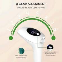 1pc 900,000 Pulse IPL Hair Removal Device, 8 Adjustable Levels, Handheld LCD Display Laser Hair Remover, Suitable For Women's Body, Bikini Line, Intimate Area, Professional Permanent Painless Hair Removal, Manual And Auto Modes Available