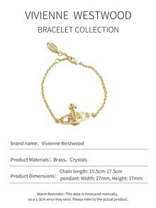 Vivienne Westwood Mini Bas Relief Chain Bracelet - Gold - View 3