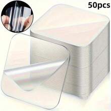 25/50pcs Strong Double-Sided Transparent Removable Nano Tape, Suitable For Hanging Items, Home, Carpets, Etc. Square Waterproof Nano Double-Sided Adhesive Tape Hooks, Applicable For Kitchen, Bathroom, Bedroom, Living Room And Other Occasions, Can Also Be Used As Fashionable Tapes, Wall Stickers And Other Home Supplies. Multi-Purpose Removable, Suitable For Wall Hanging, DIY Crafts, Home And Office Decoration. - Multicolor - View 2