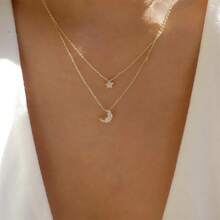 Necklace Hot-Selling Fashion Multi-Layer Heart Water Drop Pendant Vintage Women's Collarbone Chain - X1453A - 查看 9
