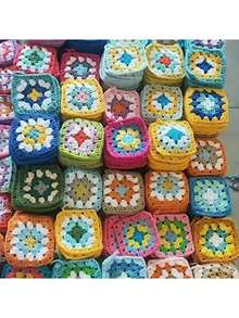 30 piezas de cuadrados de flores hechos a mano al crochet - Colores mixtos vibrantes, patrones de flores, adecuados para decoración de suéteres DIY, decoración del hogar, adorno de ropa, calentadores, manualidades hechas a mano, patrones de bordado, crochet, suministros de costura, aplicaciones, proyectos DIY, versátiles y elegantes, adecuados para accesorios de ropa, suministros de costura, suministros de crochet, manualidades para adultos, accesorios de suéter, regalos personalizados, regalos para la abuela, regalos hechos a mano - Multicolor - Ver 5