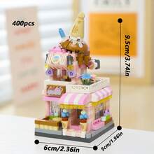 迷你城市街景积木套装，包含花店、文具店、小吃店、礼品店、商场，适合建筑爱好者，趣味十足的小规模搭建挑战，DIY创意家居装饰，房间装饰玩具，DIY益智玩具，成人积木套装礼物，适合节日、生日、圣诞节、情人节、复活节、母亲节、父亲节等场合的礼物。 - 城市街景迷你積木 - 查看 25