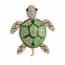 European And American Fashionable Cute Little Turtle Brooch, Elegant And Versatile Full-Diamond Animal Pin, Women's Clothing Accessories - Nhiều màu - Xem 4