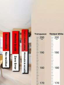 Modern Height Ruler - Durable PC Material, Clear Markings, Rewritable And Reusable, Suitable For Room And Wall Decor, Home Decor, Decorative Measuring Tool, Stylish Design, Precise Measurement, Modern Decor, High-Quality Material, DIY Enthusiasts Wall Sticker - Multicolor - View 5