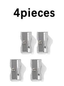 مجموعة 2/4/6/8/10 قطع من مبراة أقلام معدنية صغيرة، مبراة أقلام يدوية من سبيكة الألومنيوم بفتحة واحدة، مناسبة لمتاجر القرطاسية ومنطقة لوازم المدرسة - فضي - مشاهدة 6