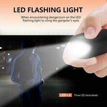 1pc 130dB SOS Alarm Keychain, USB Rechargeable Personal Safety Alarm With LED Light, Suitable For Women, Elderly, Emergency Button, Anti-Wolf, Self-Defense, Home, Car, Gift