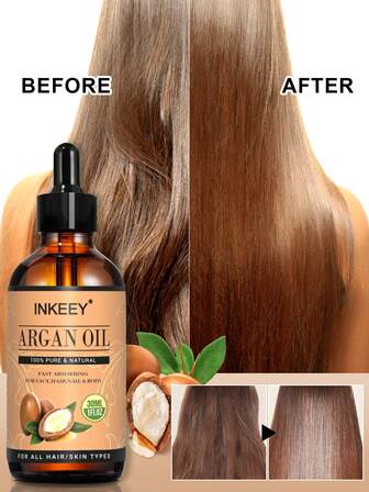 100%純天然摩洛哥堅果精油,護髮油滋潤及緩解乾燥頭髮,天然冷壓油,適用於臉部、頭髮、指甲、身體、手和腳-30毫升 / 1盎司-100毫升 / 3.5盎司