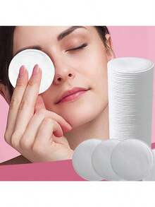 Miếng tẩy trang tròn dùng một lần dày 3 lớp, kích thước 6*6cm, tiện lợi khi đi du lịch - trắng - Xem 5