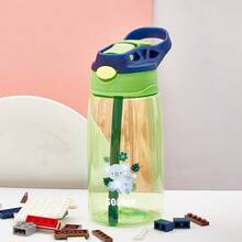 16oz/480ml Personalized Water Bottle For Kids, With Straw And Cap, Birthday/Back To School Supplies, Reusable, Suitable For Children, Boys, Girls And Teens, Great Gift Idea. 12oz/350ml Stainless Steel Water Bottle For Kids, With Silicone Straw, Unicorn, Butterfly, Space, Construction Vehicle Themes, Pink, Green, Blue, Purple, 5 Color Options, Children, Urban Chic, Modern, Colorful, Cute - Style 2 - View 24