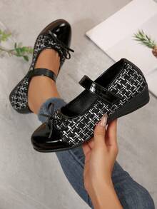Punk Bow Beach Style Women Shoes - Black - View 2