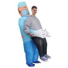 Party Best Buddy! Doctor Inflatable Costume, Become A Drama Queen In A Second, Double The Fun! - The Doctor Can Carry People Within a 1.5-2 Meter Range. - View 5