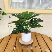 1 pieza Planta artificial en maceta Bonsái para decoración de escritorio, pequeña planta falsa para la sala de estar, decoración del hogar - Multicolor - Ver 9