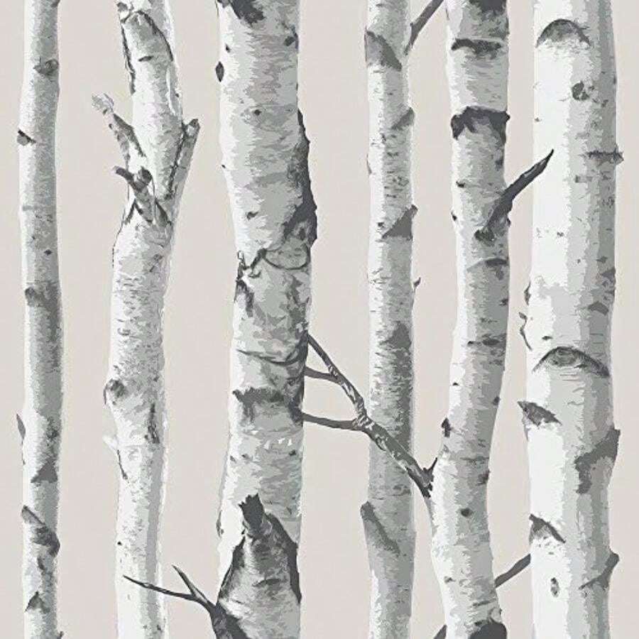 NuWallpaper NU1650 Peel and Stick Wallpaper Birch Tree(Marrón topo) - Multicolor - Ver 1