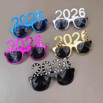 1 st 2026 siffror dekorativa glasögon, festglasögon för nyår, jul, firanden